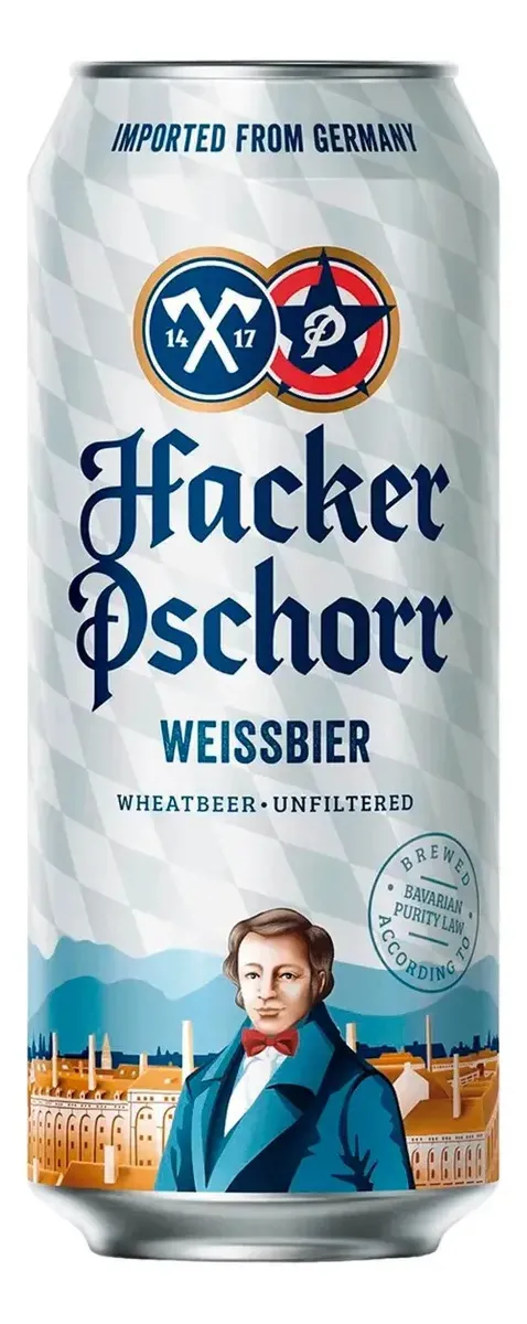Cerveza Hacker Pschorr Weissbier Lata