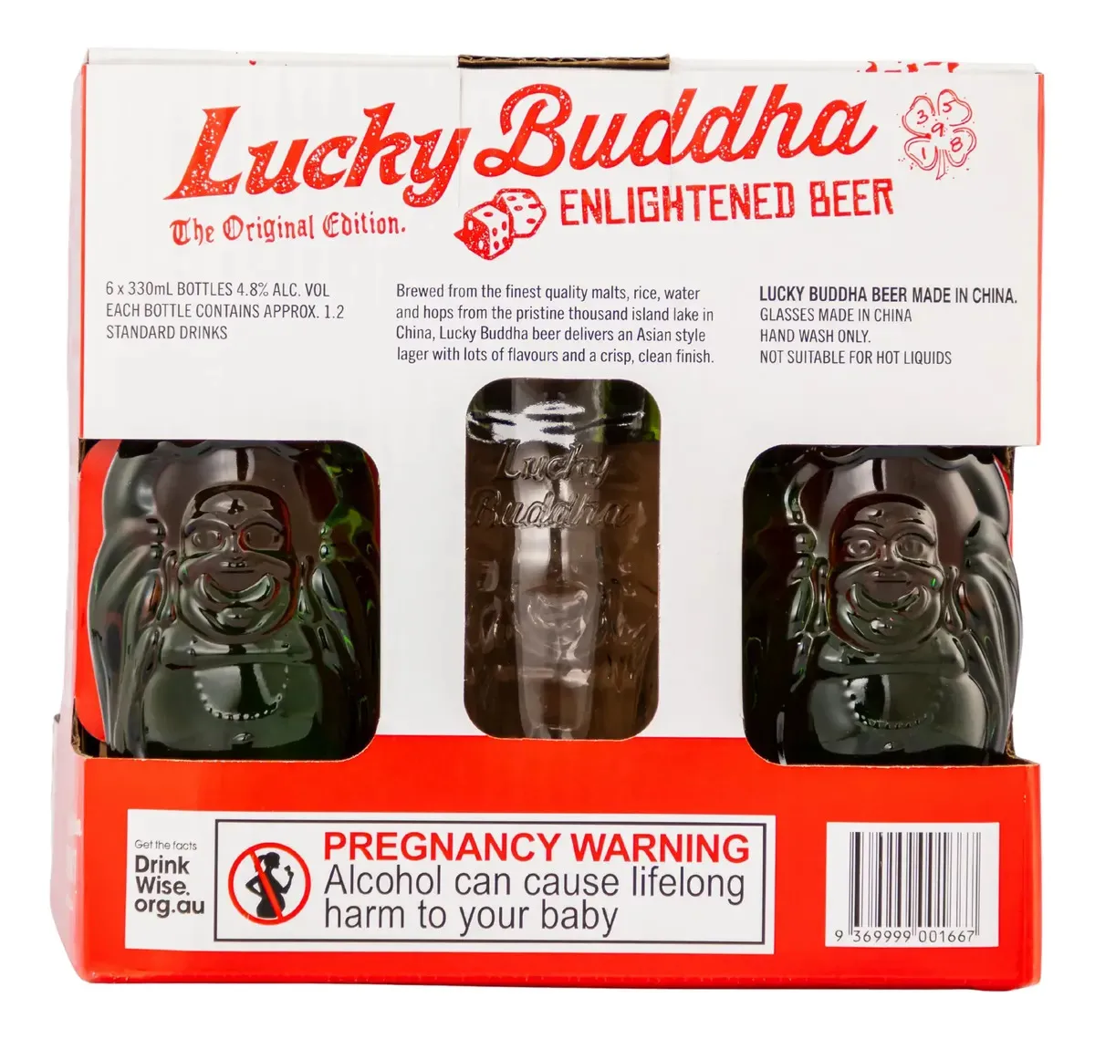 Cerveza Lucky Buddha - 6 Pack + 2 Vasos