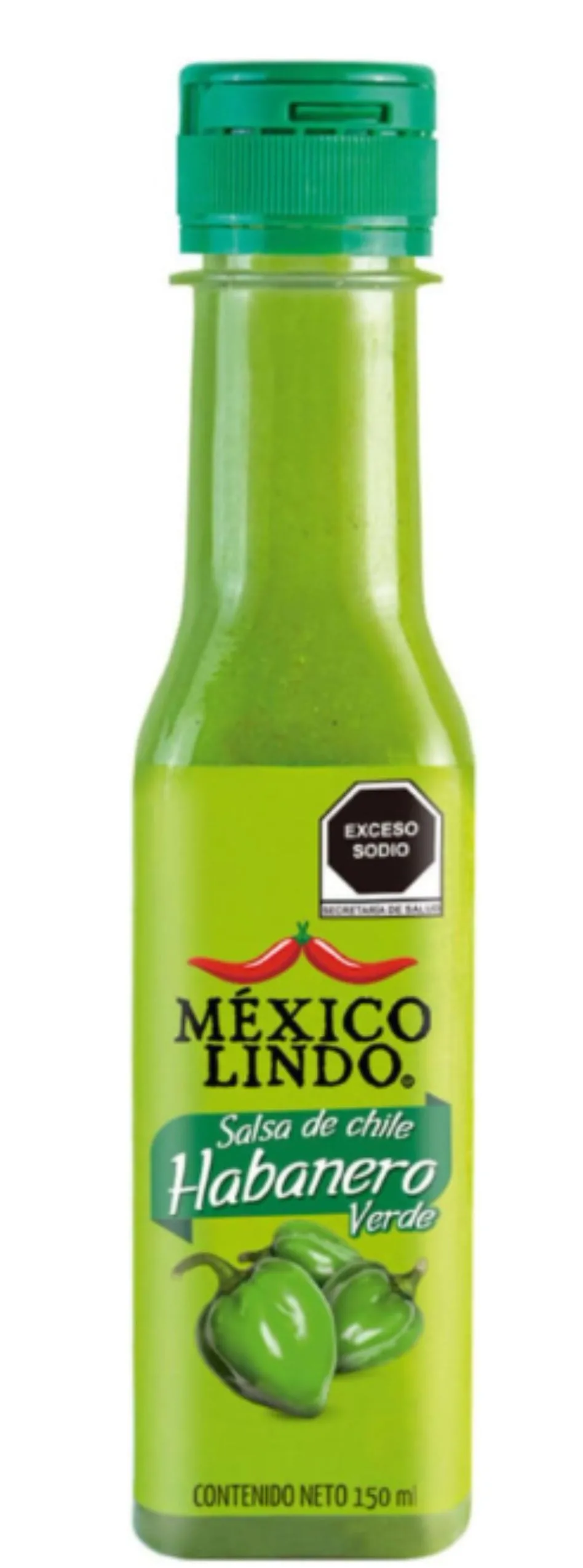 Salsa México Lindo Chile Habanero Verde Sin Gluten 150ml