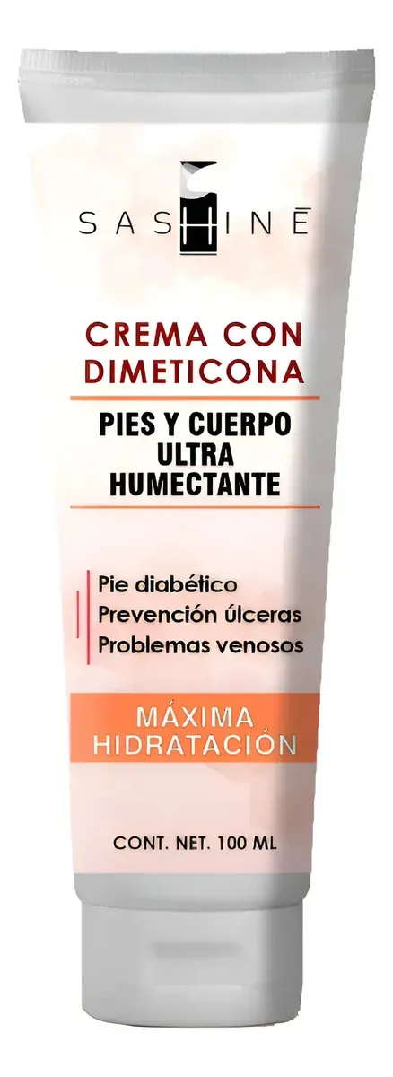 SASHINE CREMA HUMECTANTE DIMETICONA PIE DIABETICO 100ml