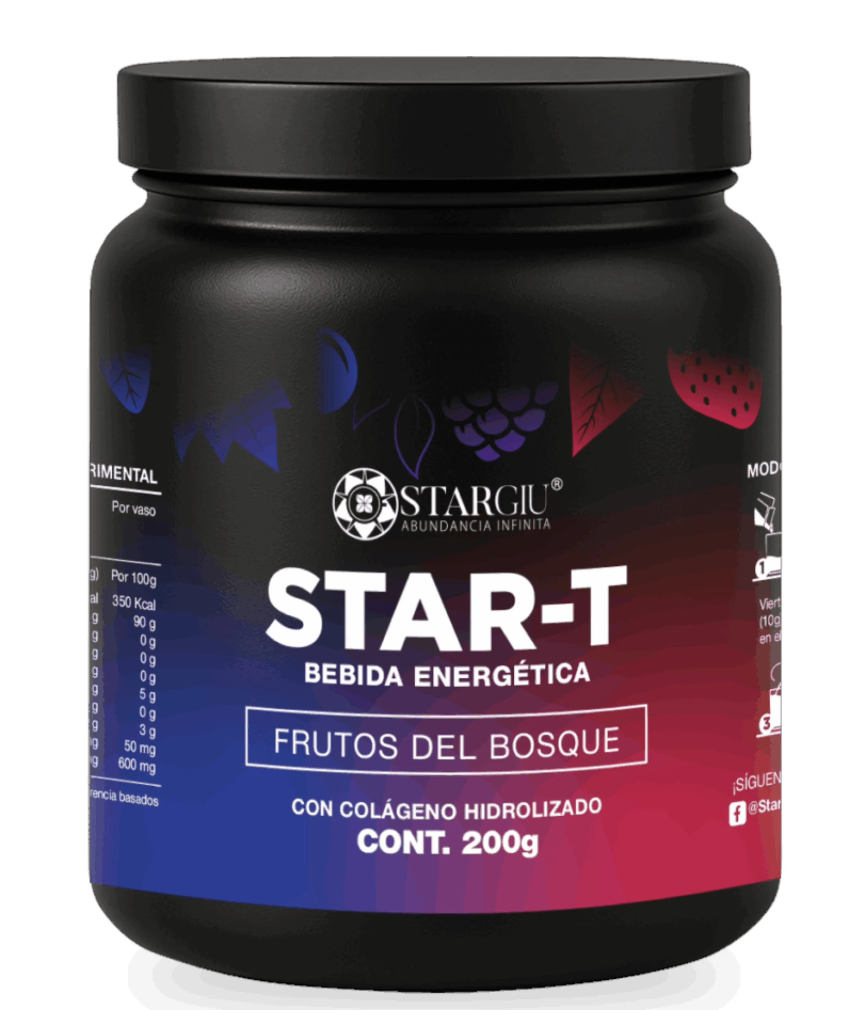 STAR-T Colágeno Hidrolizado STARGIU · Suplemento Alimenticio · Frutos del Bosque | 200 g