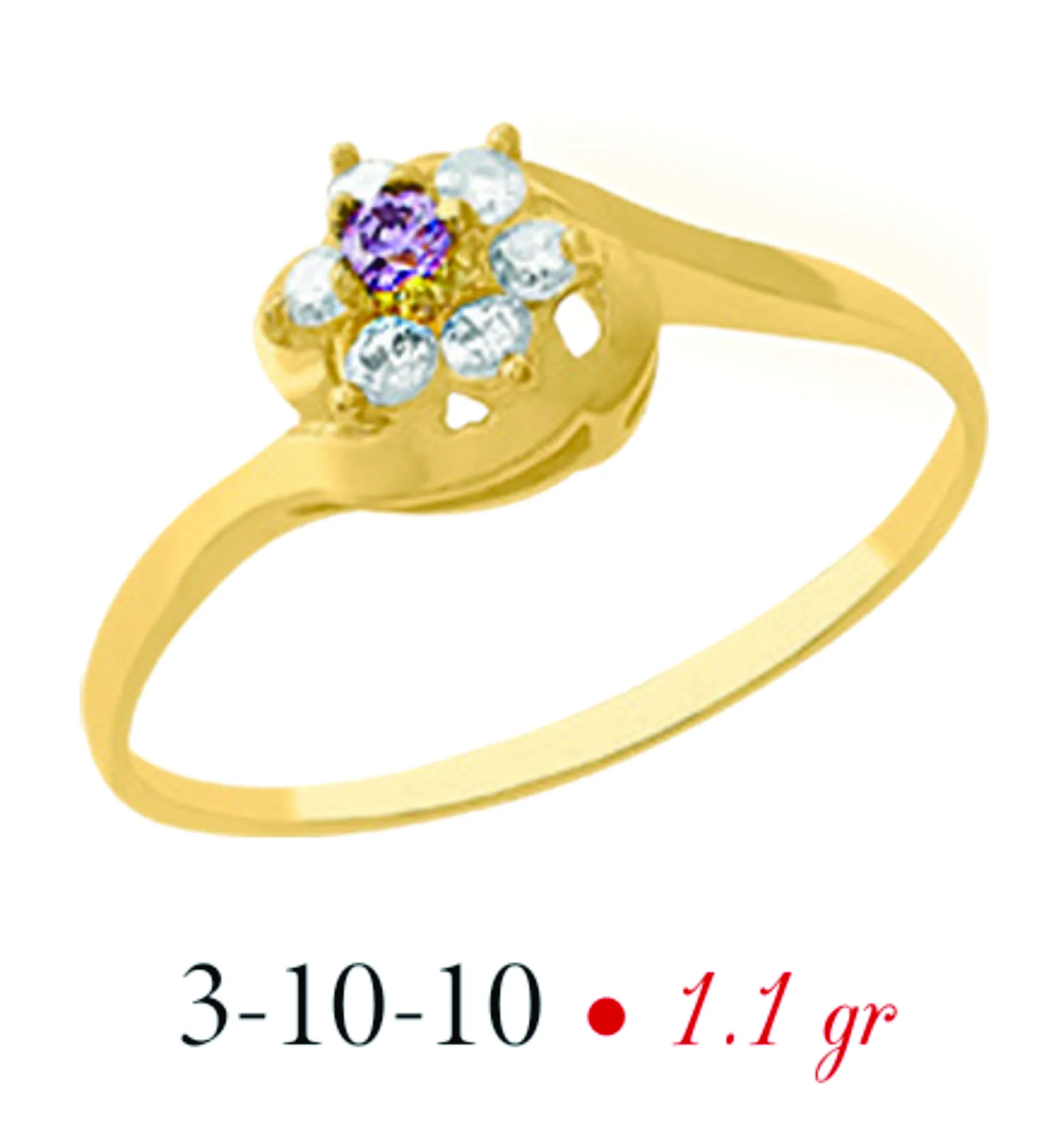 Anillo de Oro de 10 K CV-IMLD- 3-10-10