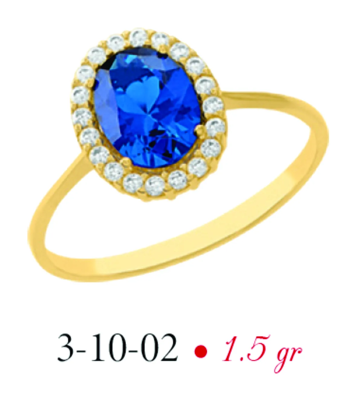 Anillo de Oro de 10 K CV-IMLD- 3-10-02