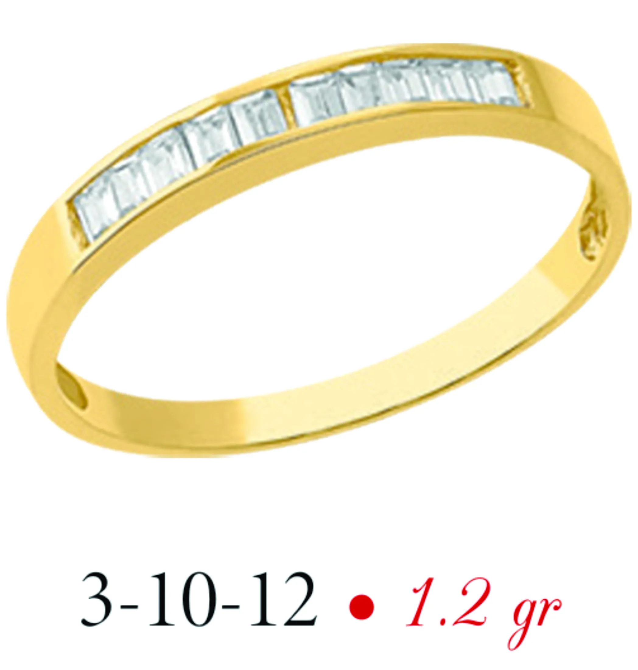 Anillo modelo 3-10-12