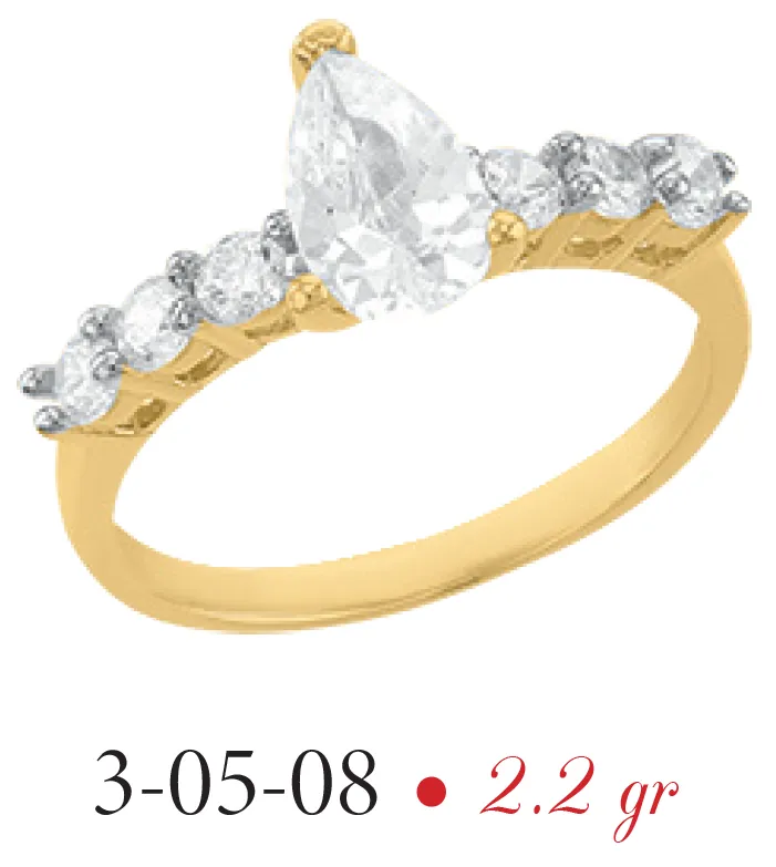 Anillo Modelo 3-05-08 en Oro de 10K