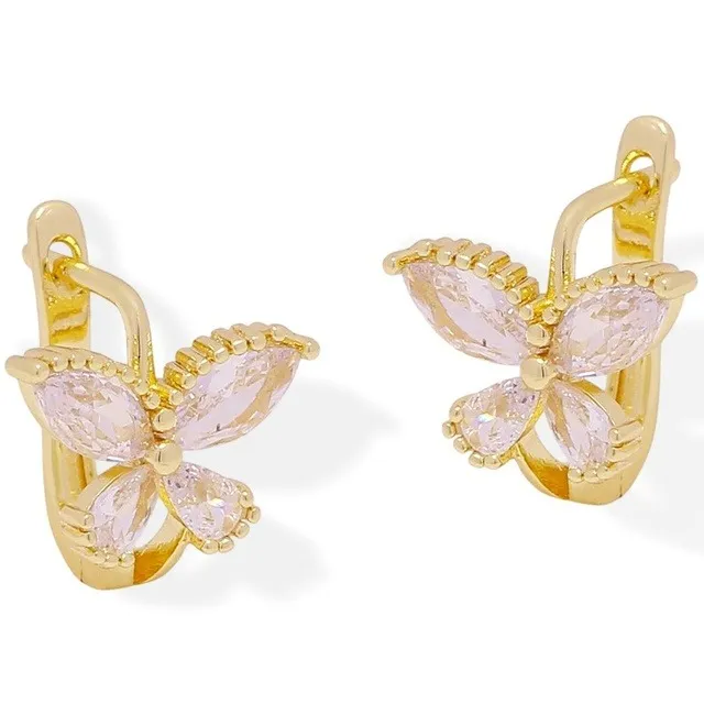 Huggies Mariposa Zirconia Oro Lam.