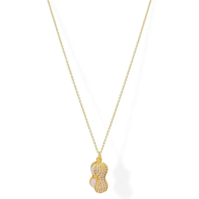 Gargantilla Mani Perlas Zirconia Oro Lam.