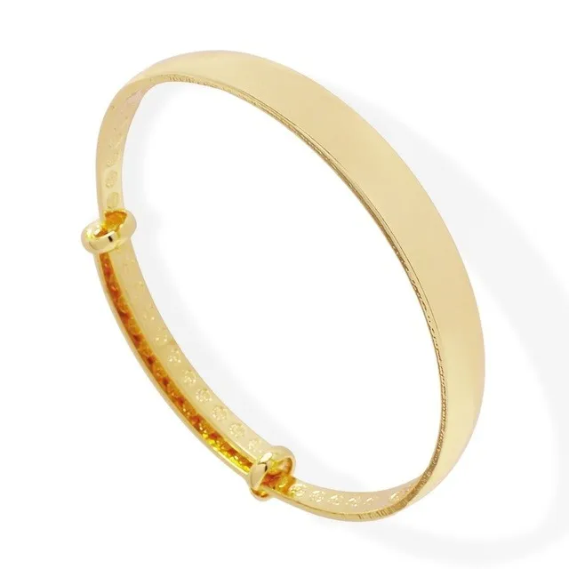 Brazalete Liso Leyenda Interior Bendición Oro Lam.