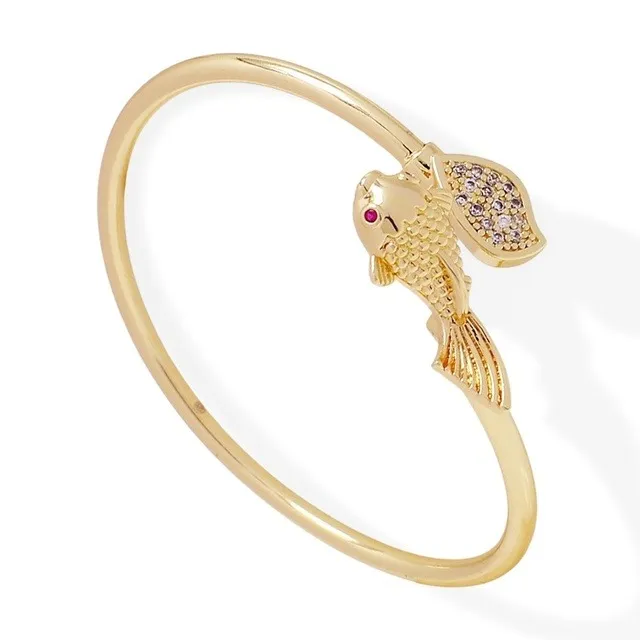 Brazalete Koi Zirconia Oro Lam.