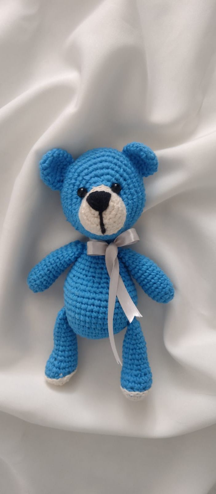 Osito azul crochet de 22 cm