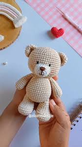 Oso de crochet amigurimi 30 cms