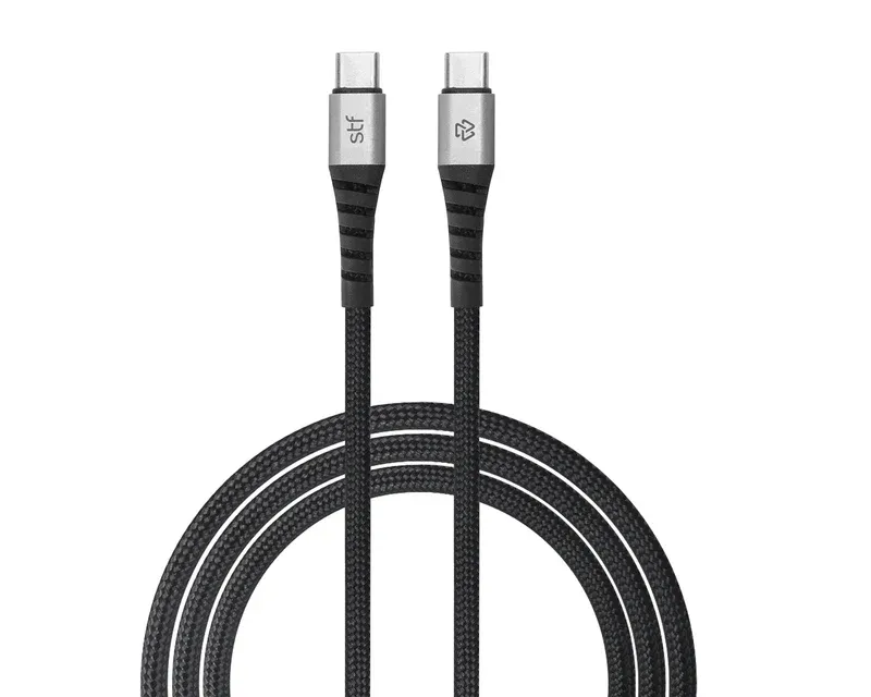 Cable Tipo C a Tipo C 30W Carga Rápida PD 1.8m TextilAluminio