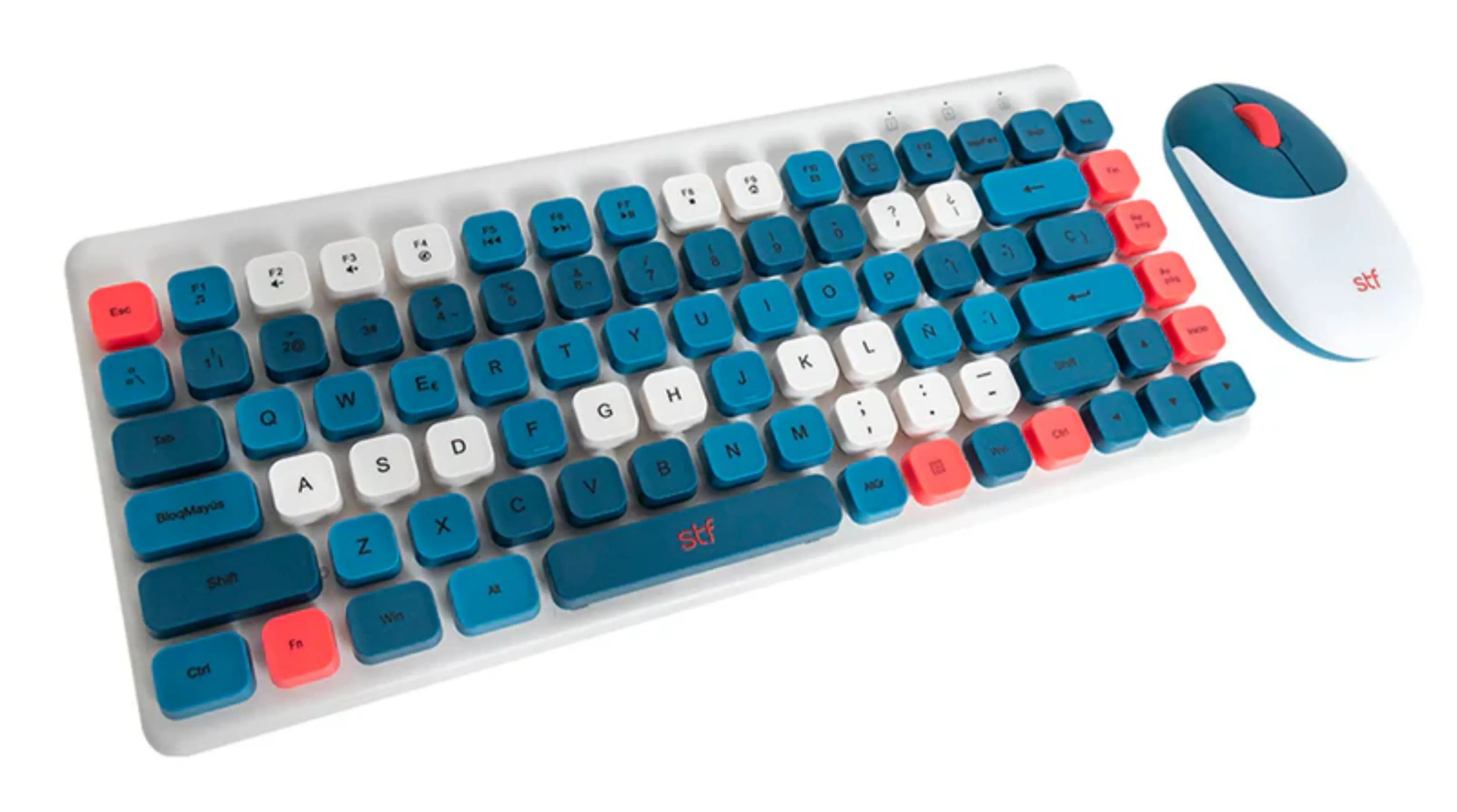 Kit Teclado + Mouse inalámbrico | STF VIVA! | para computadora Azul