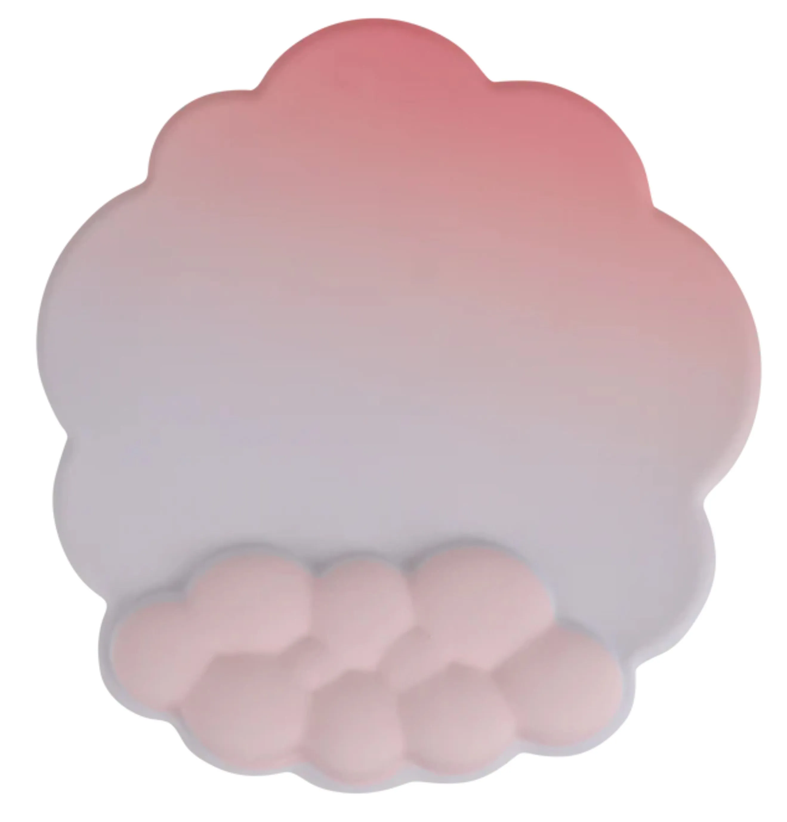 Mousepad Reposamuñecas STF VIVA Nube: Antiderrapante, Momory foam, Rosa